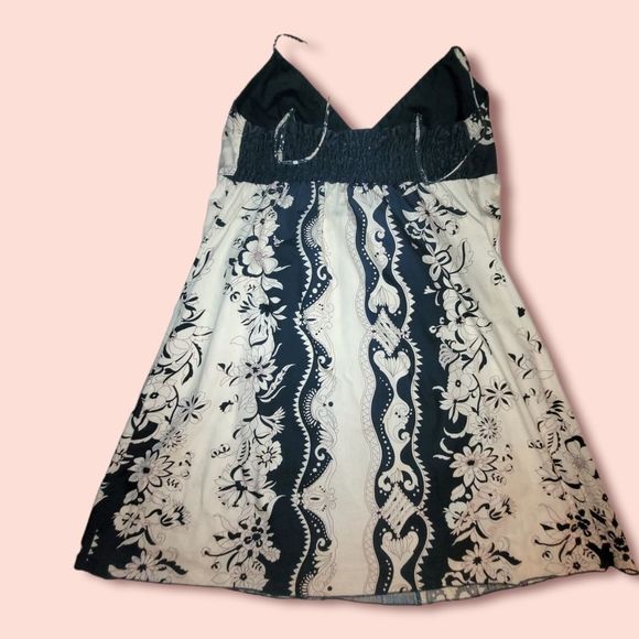 M Cotton tunic Charlotte Russe navy/cream - Picture 2 of 3